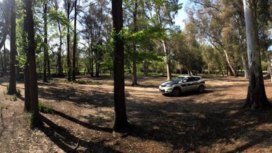 La policía en el parque de Sant Vicent