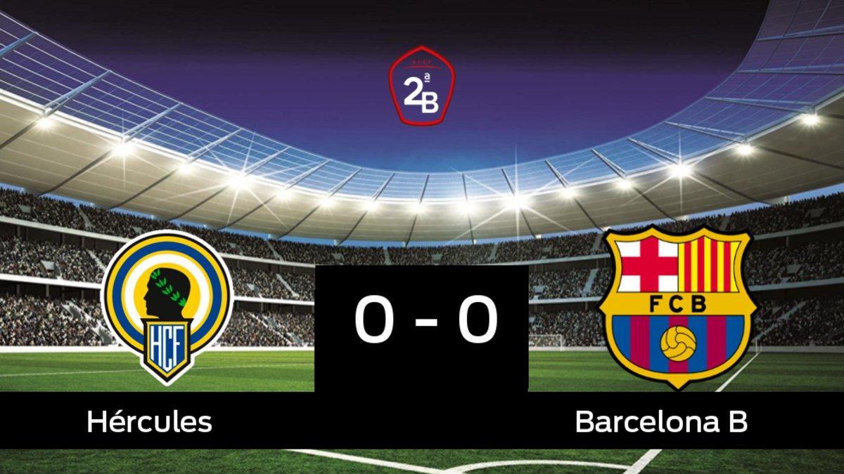 El Barcelona B logra un empate a cero ante el Hércules