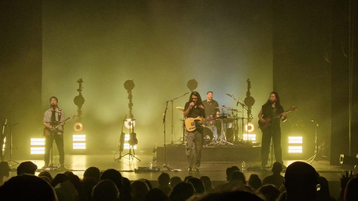 Pedro Pastor e a súa banda Los Locos Descalzos, no concerto da Estrada. | F.C.