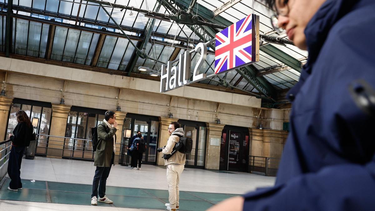 Terminal del tren Eurostar al Reino Unido en la Gare de Nord de París, este miércoles.