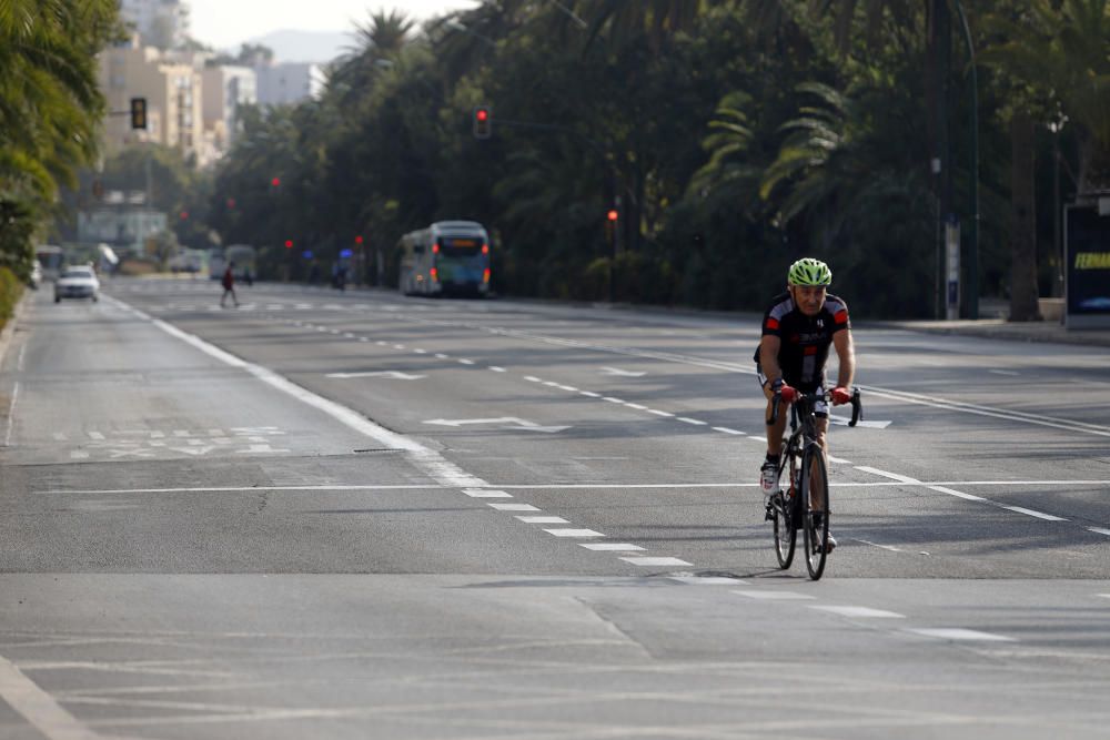 Las imágenes del Día sin Coches 2020 en Málaga