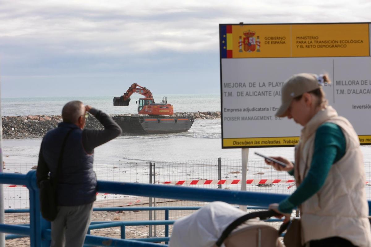 El Postiguet en obras: la maquinaria ya trabaja en la zona del Cocó