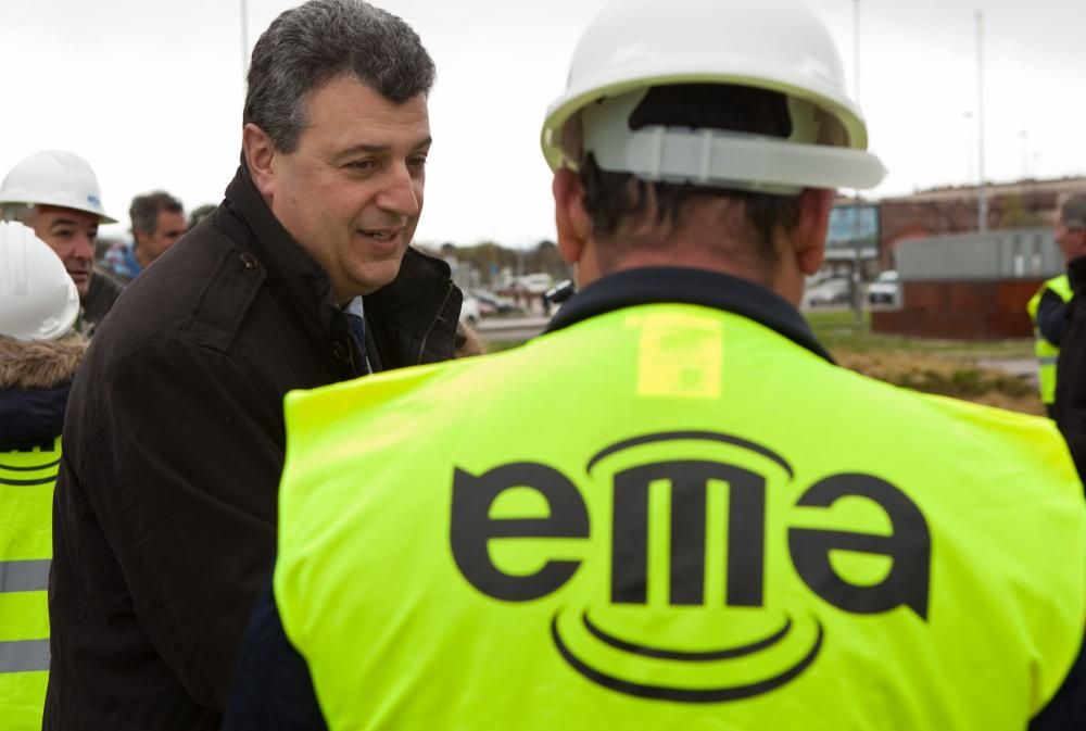 Visita de la alcaldesa al pozo de tormentas de la EMA en Poniente