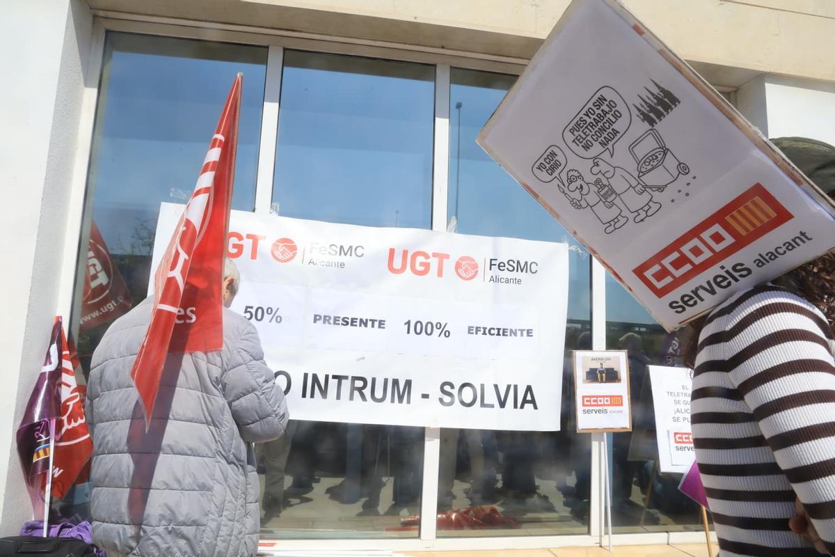 Otro momento de la protesta.