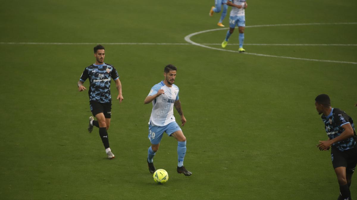 Partido de la Liga Smartbank entre el Málaga CF y el Almería