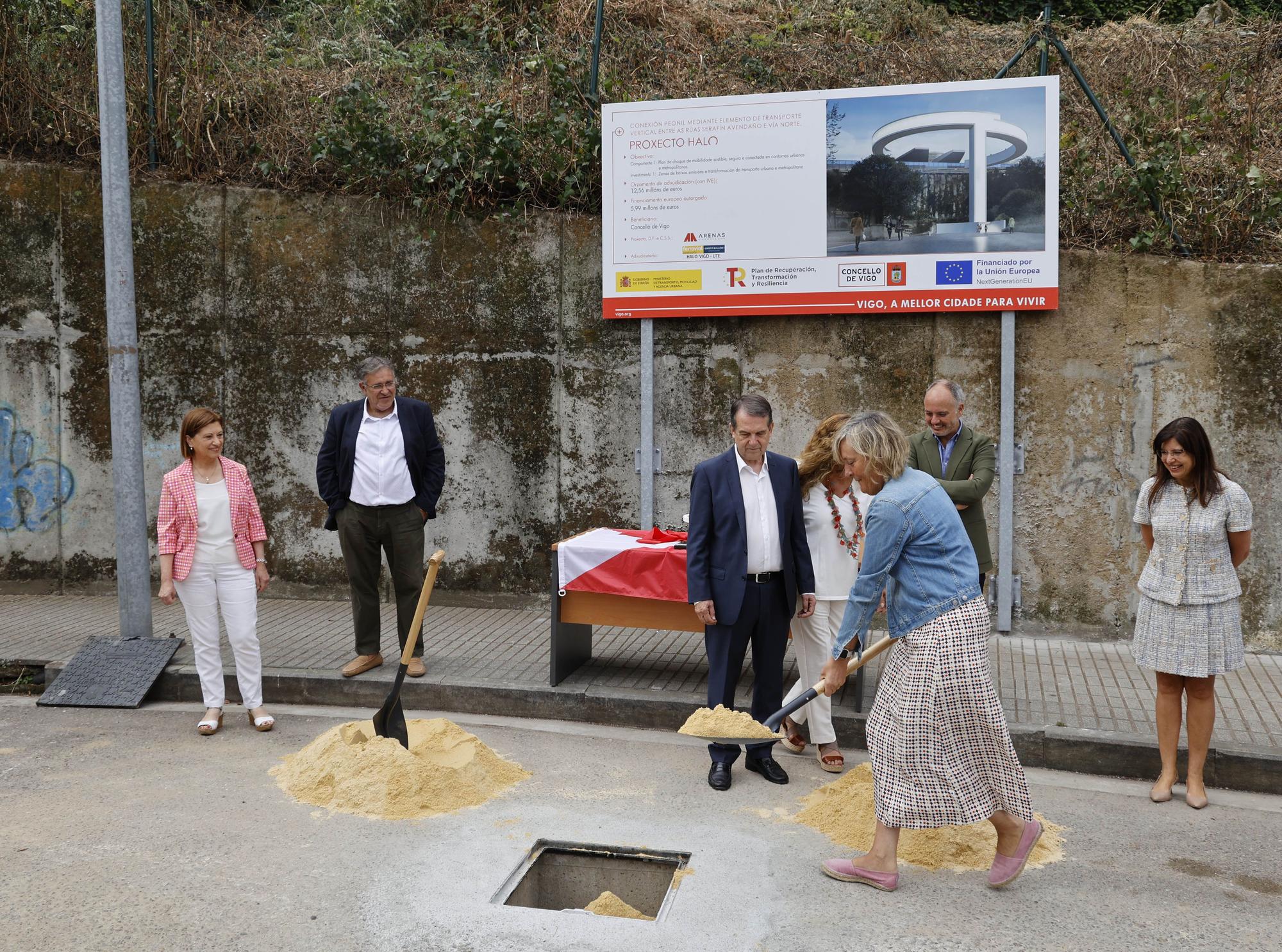 El ascensor HALO entre García Barbón y Vialia ya tiene su primera piedra