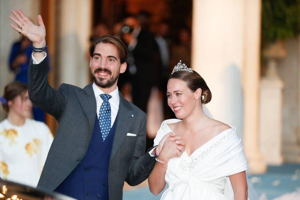 Philippos de Grecia y Nina Flohr ya convertidos en marido y mujer