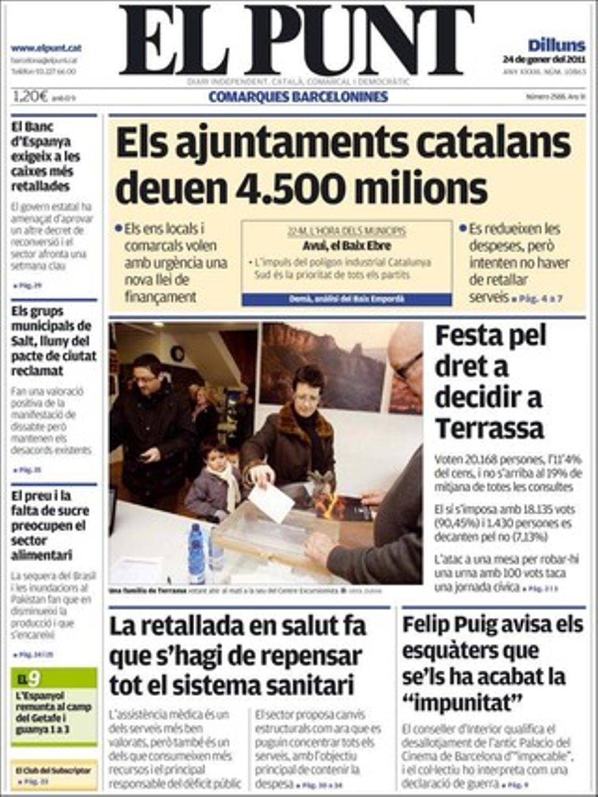 ’El Punt’ també explica a dins que José Luis Rodríguez Zapatero presideix el Govern europeu menys valorat per la seva gestió de la crisi.