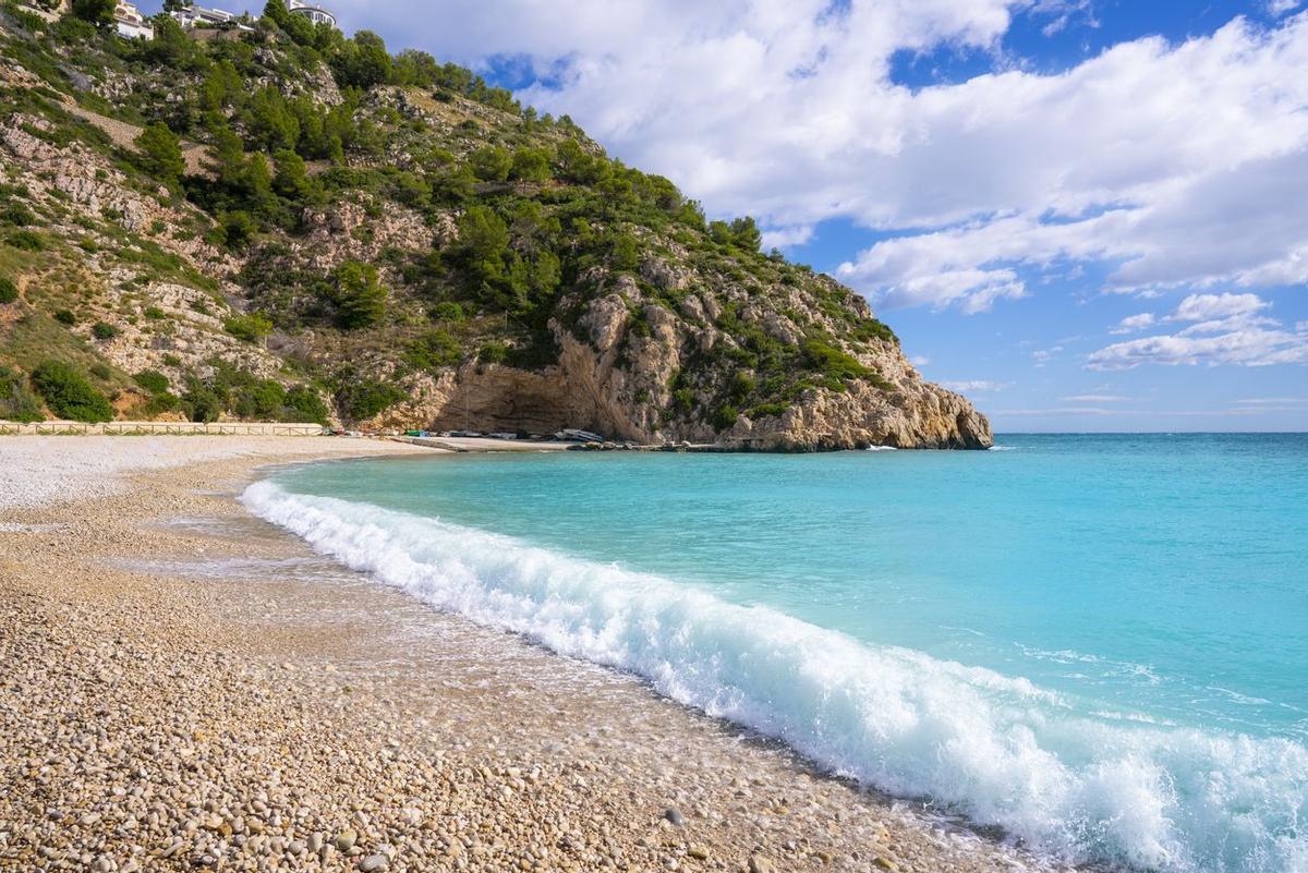 Así es la Cala Granadella, donde termina esta preciosa ruta.