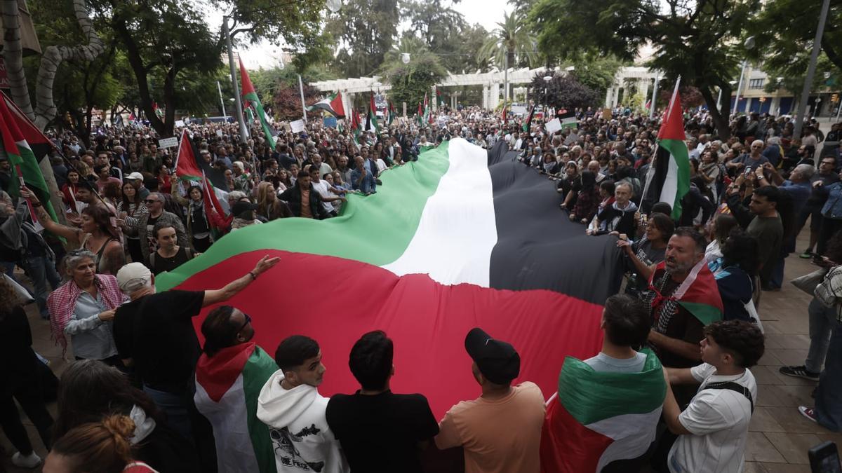 Manifestación en Palma para condenar el genocidio israelí en Palestina
