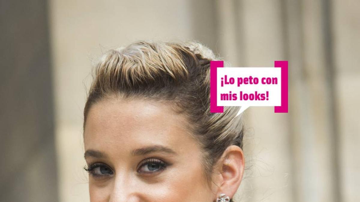 María Pedraza con bocadillo 'lo peto con mis looks'