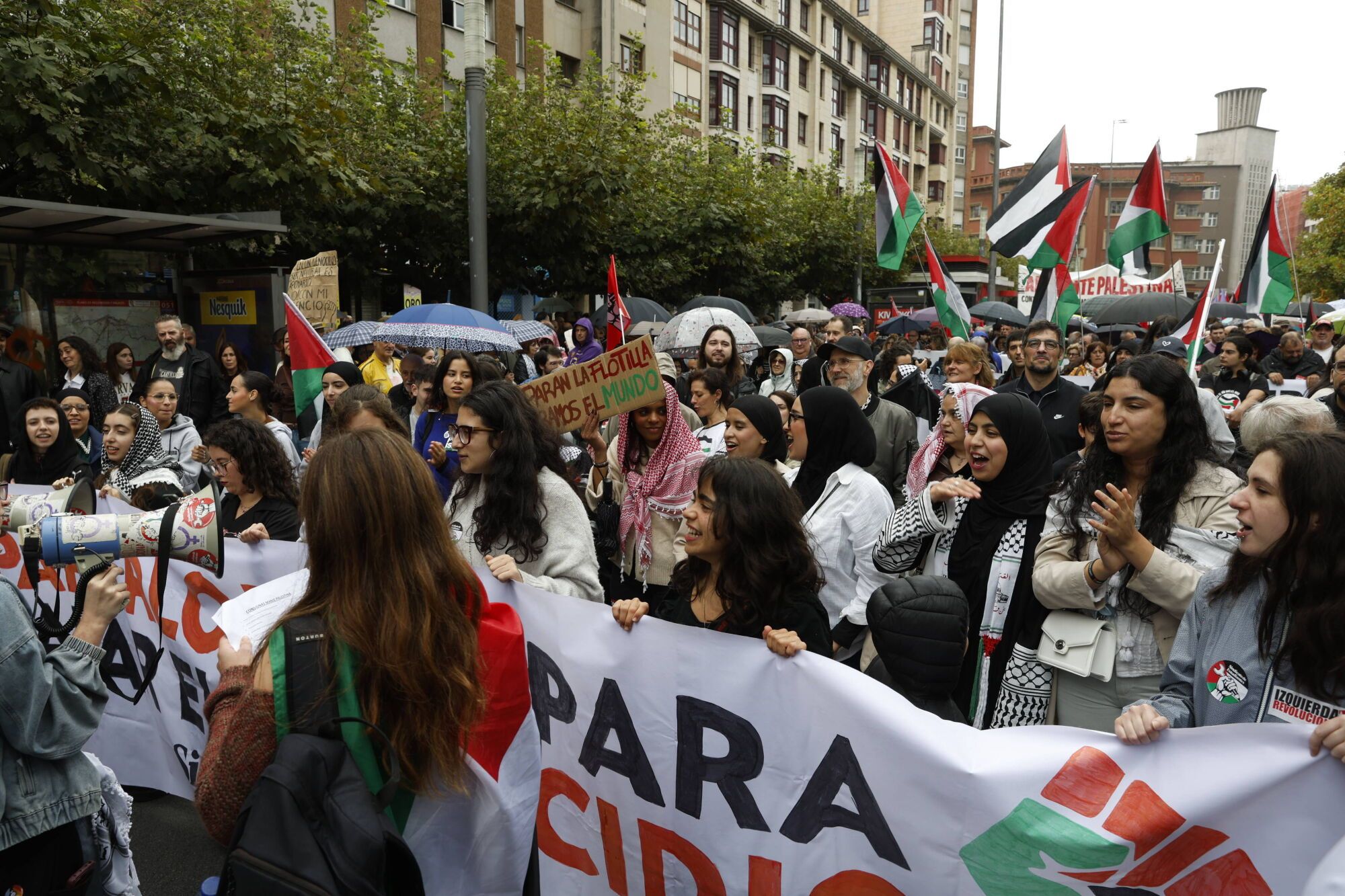 Manifestación a favor de Palestina.
