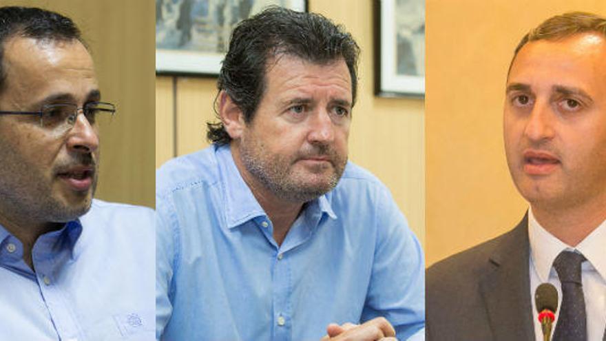 De izquierda a derecha: López Milla, Císcar y César Sánchez