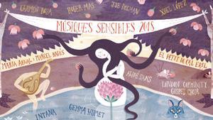 Cartel anunciador del ciclo de conciertos ’Músiques sensibles’.