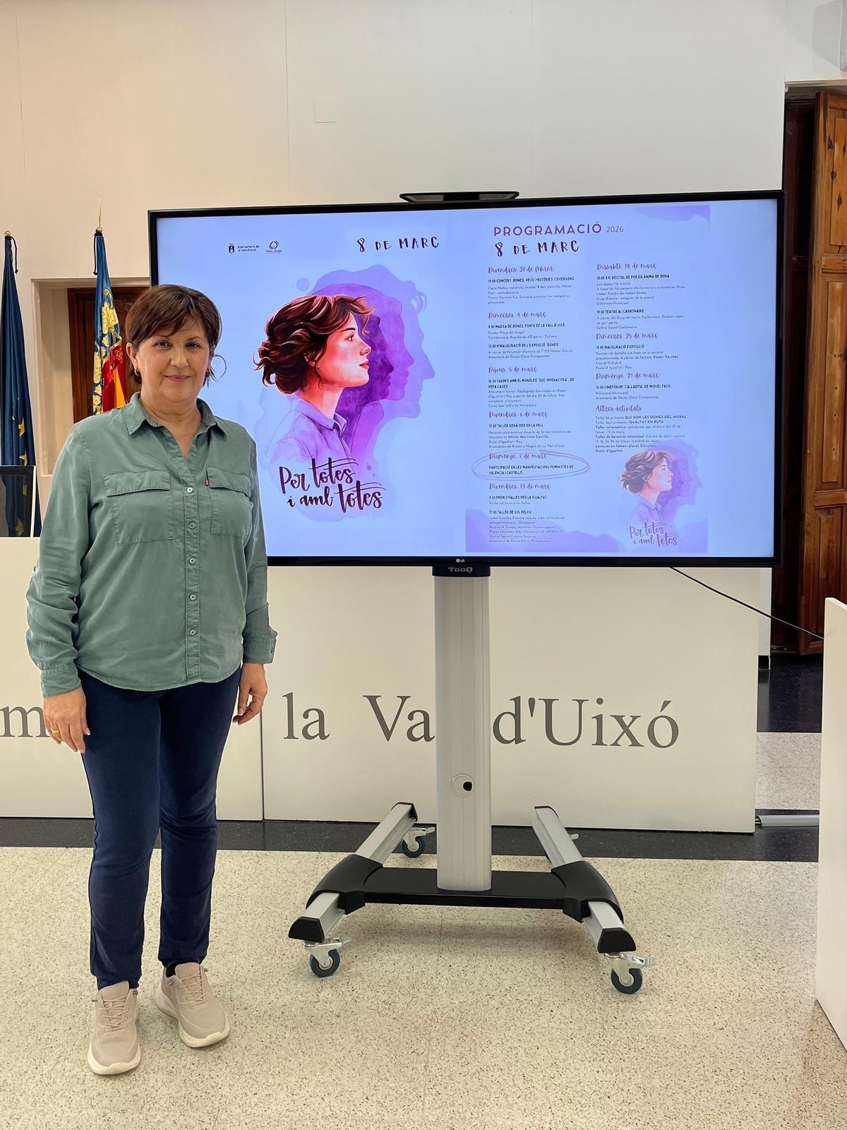 La edila de Igualdad, Maria Cruces, en la presentación del programa.