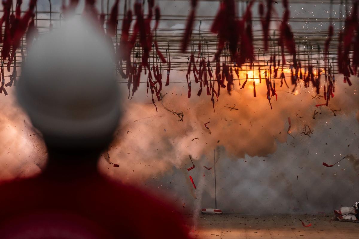 Mascletà del 3 de marzo a cargo de la pirotecnia Alto Palancia