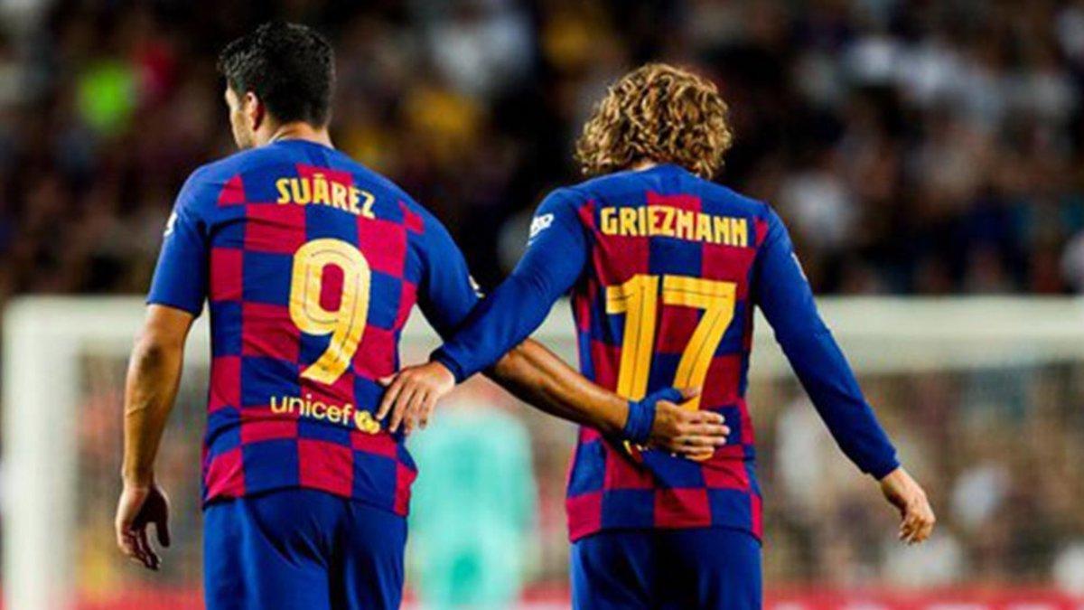 Griezmann y Suárez jugaron sus primeros minutos juntos