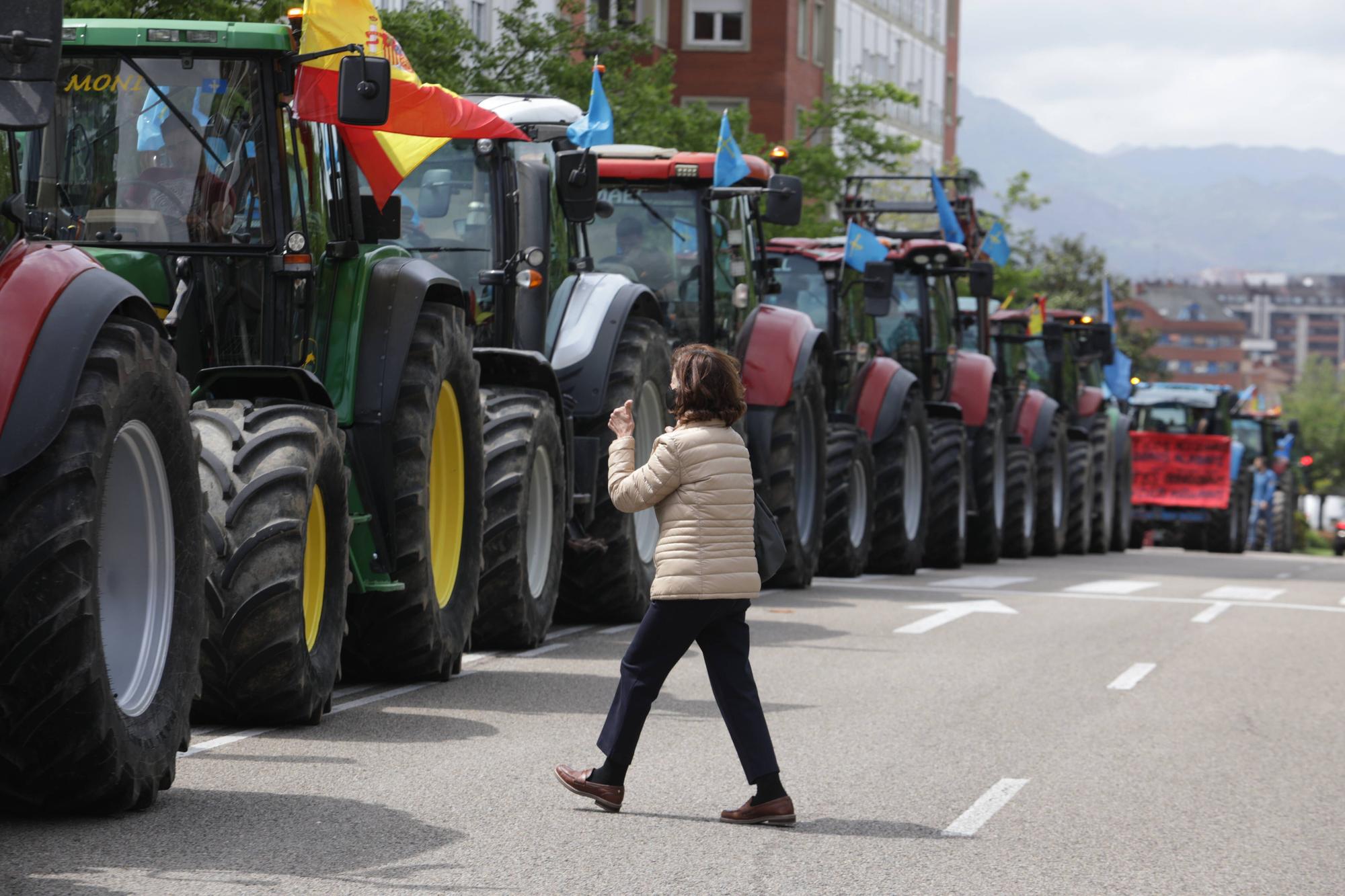 EN IMÁGENES: Así fue la tractorada de protesta del campo asturiano en Oviedo