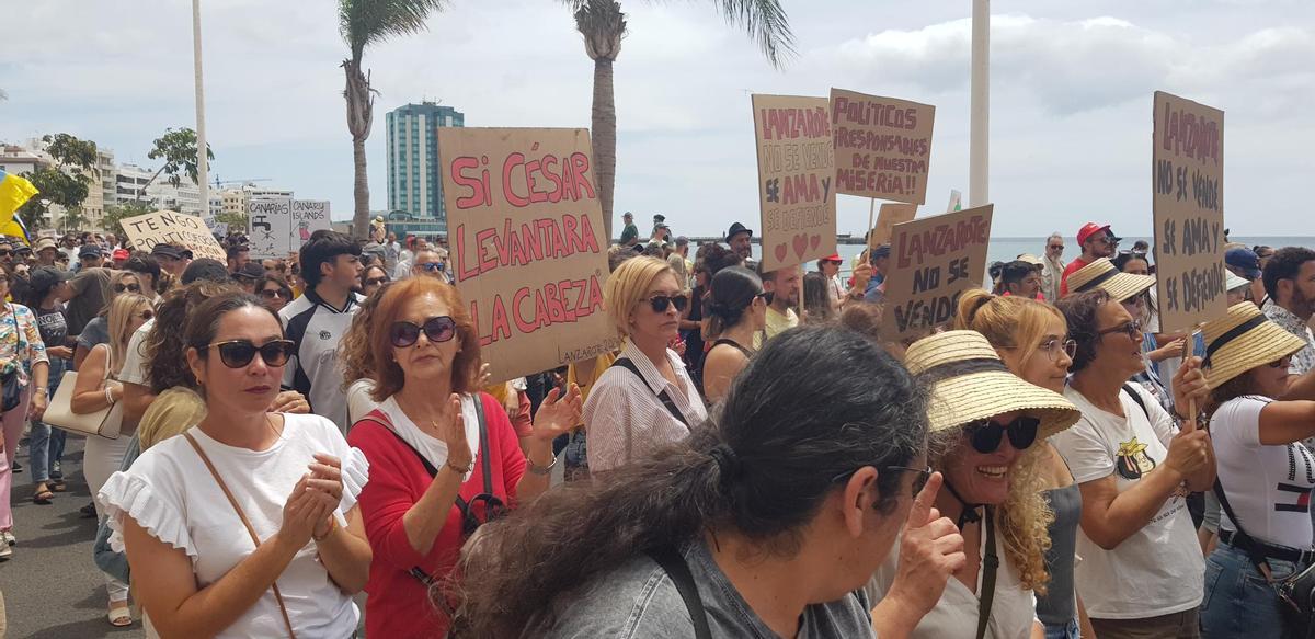 Manifestación del 20A en Lanzarote.