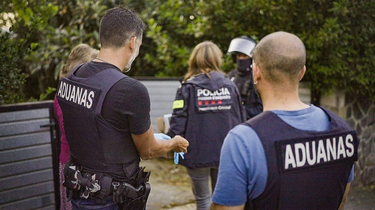 Imagen de la operación de los Mossos contra el narcotráfico