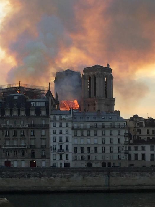 Un incendi crema Notre Dame de París