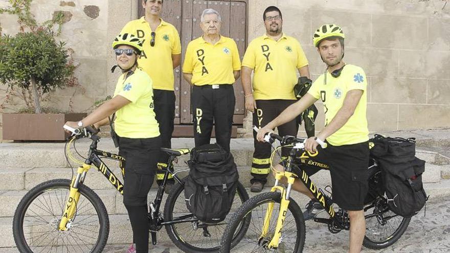 Los voluntarios de DYA prestarán asistencia sanitaria en bicicleta