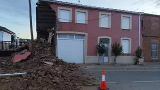 Derrumbe parcial de una vivienda en este municipio zamorano