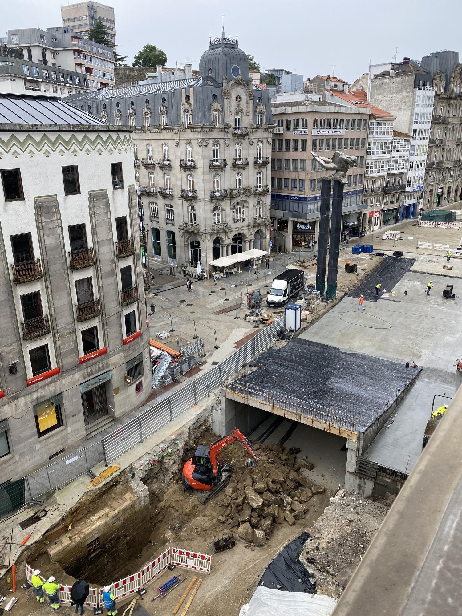 Las obras del túnel de Porta do Sol descubren nuevo patrimonio arqueológico