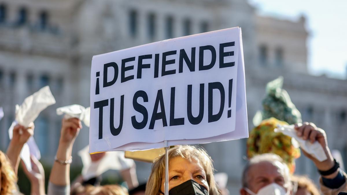 Protesta en Madrid el pasado domingo.