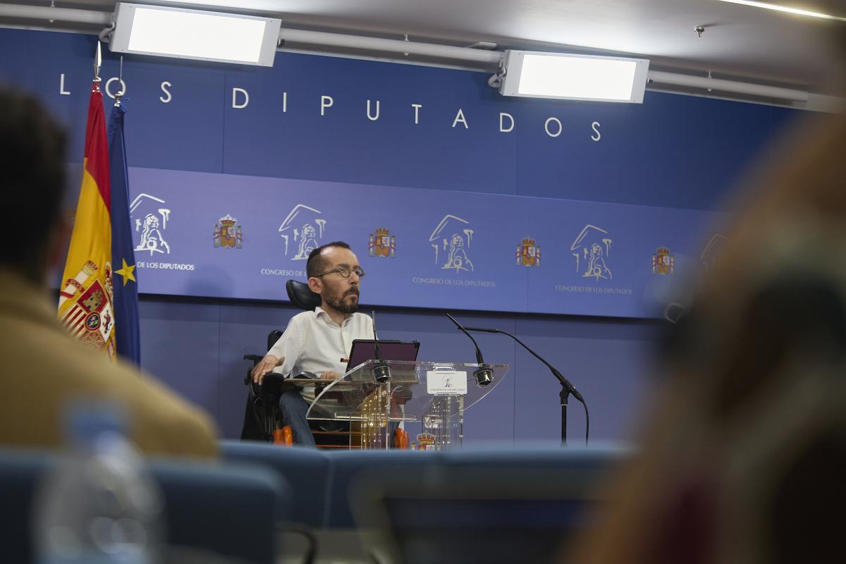 El portavoz de Unidas Podemos en el Congreso, Pablo Echenique.