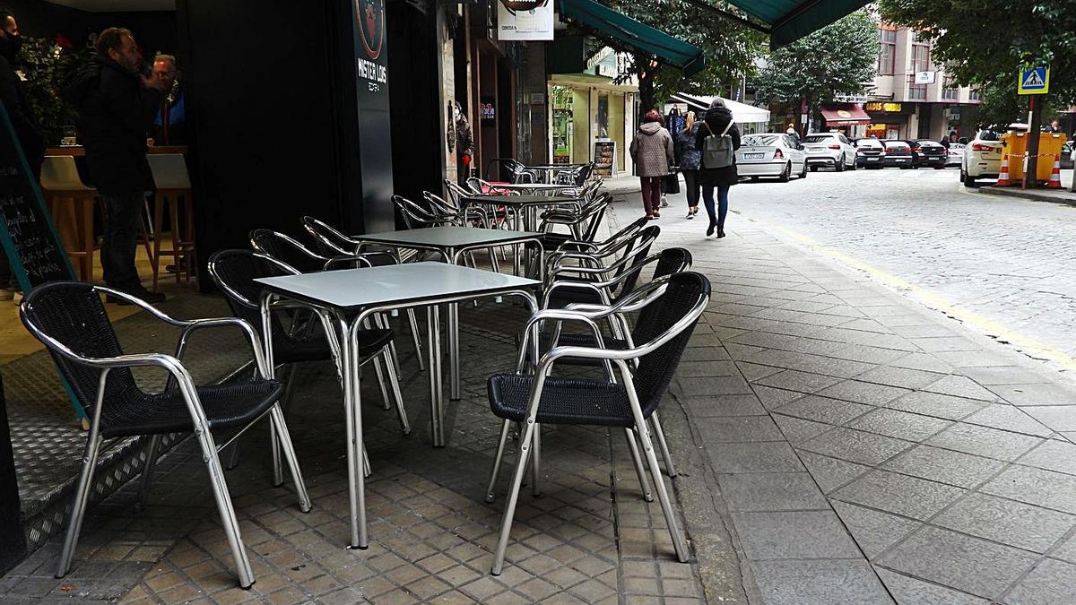 Terraza de una cafetería.