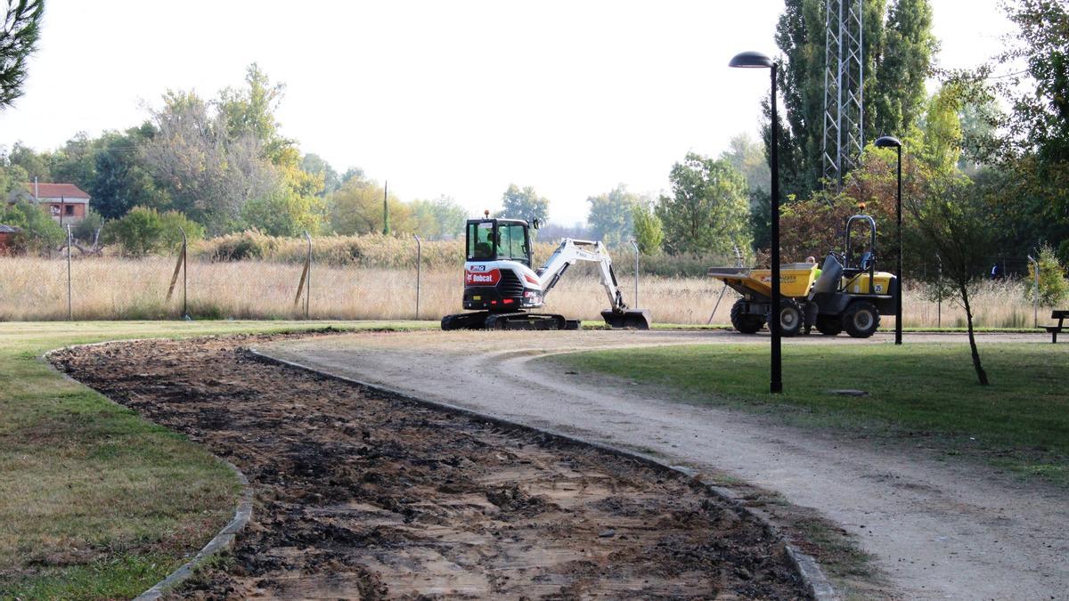 Obras en el carril-bici