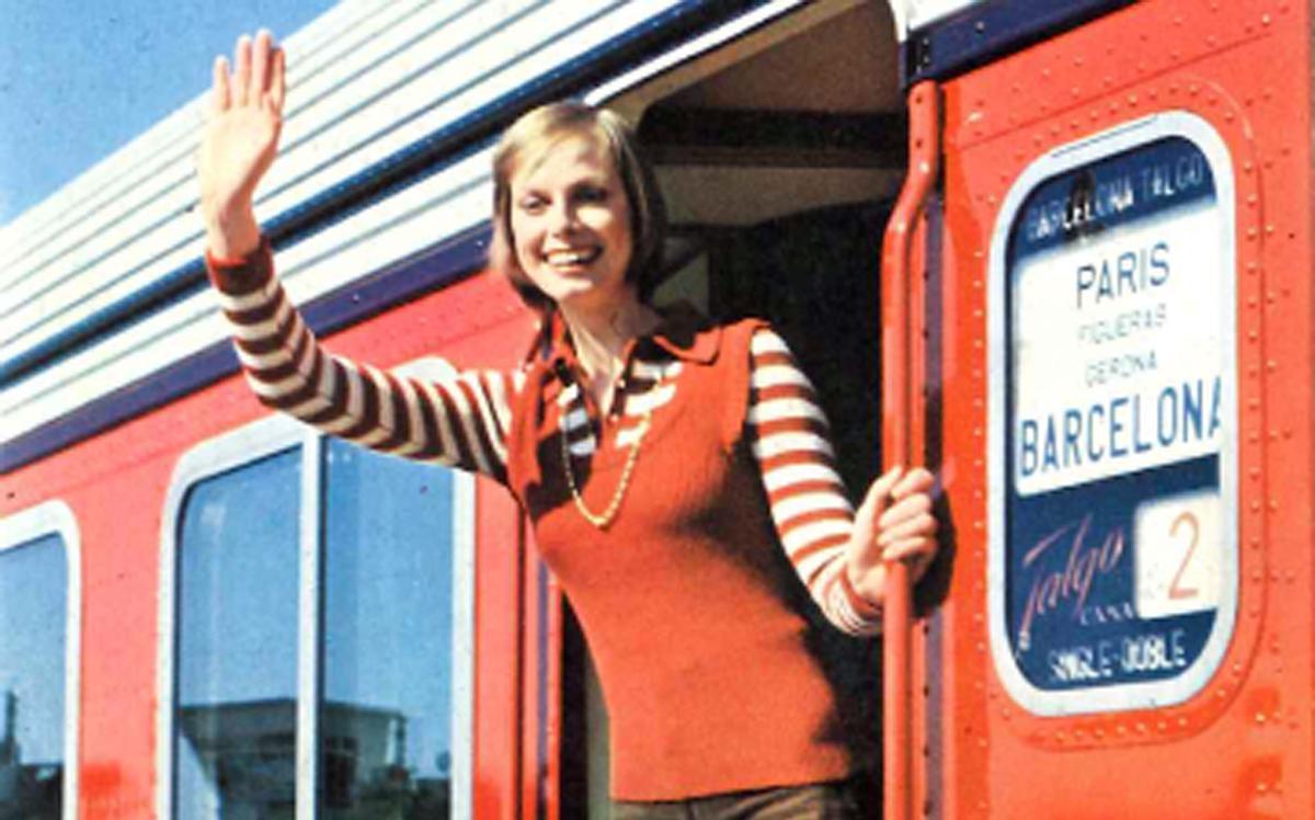 Folleto publicitario de los años 80, cuando Renfe tenía el tren hotel entre Barcelona y París