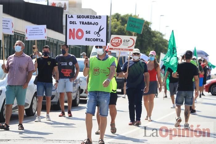 Protesta de policías en La Manga