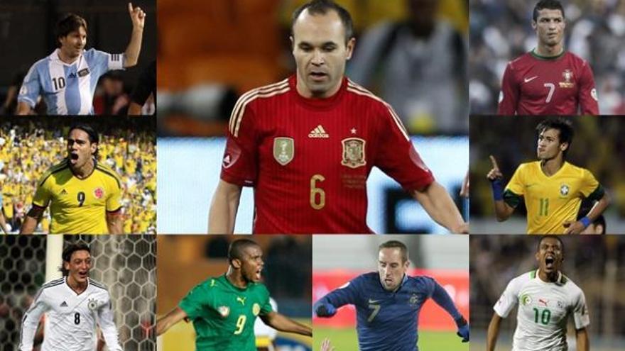 Algunas de las estrellas que estarán en Brasil 2014