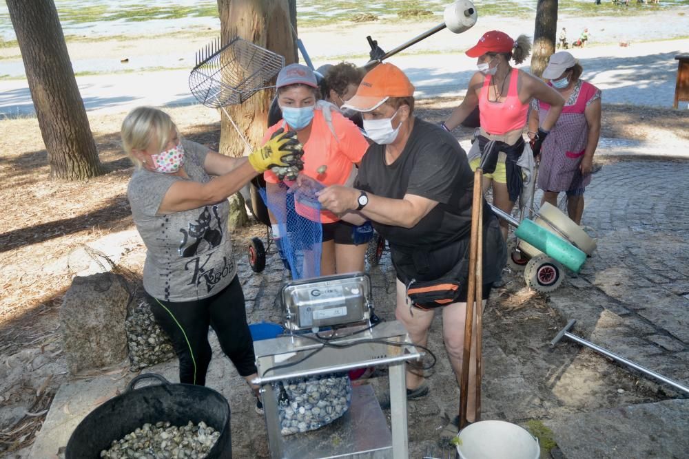 El marisqueo regresa a la ría de Pontevedra tras cuatro meses de parón