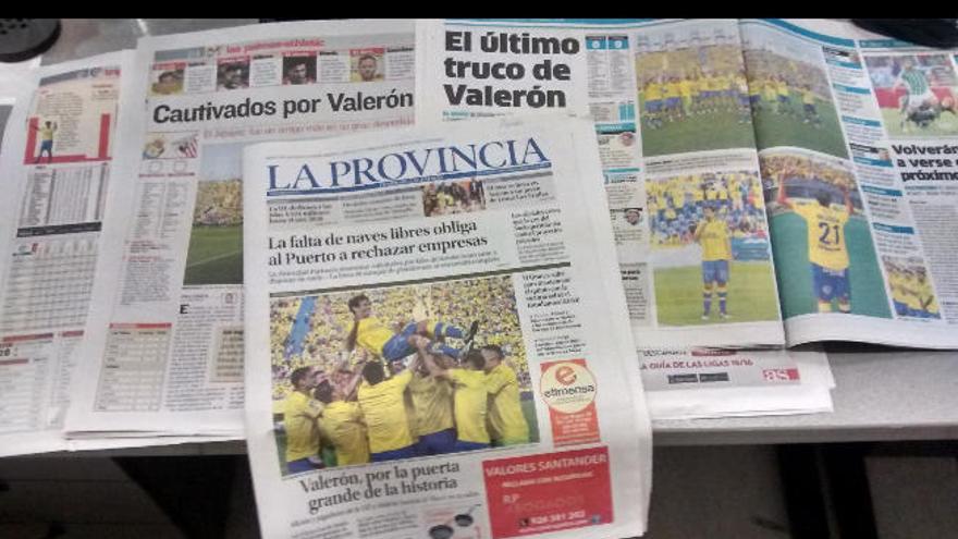 La prensa nacional se hace eco de la despedida de Juan Carlos Valerón