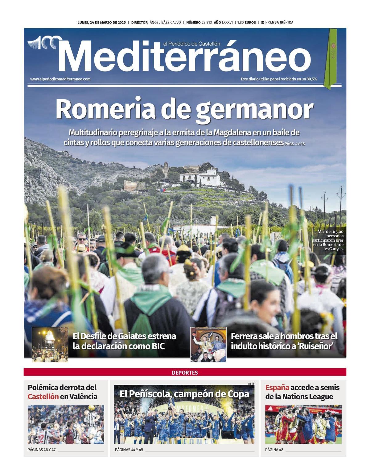 Portada del 24 de marzo del 2025
