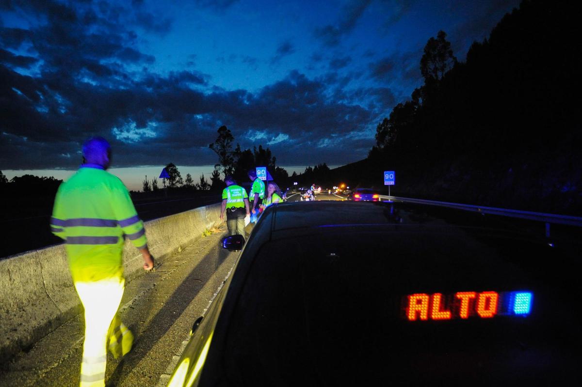 Un accidente ocurrido en la AP-9, a su paso por Valga.