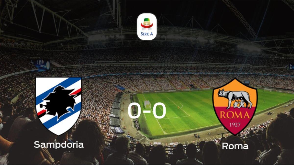 La Sampdoria y la Roma logran un punto tras empatar a cero