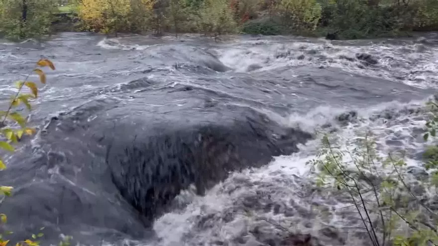 Vídeo | El río Jerte a punto de desbordarse en Navaconcejo