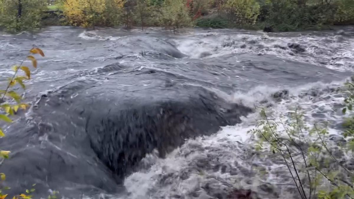 Vídeo | El río Jerte a punto de desbordarse en Navaconcejo