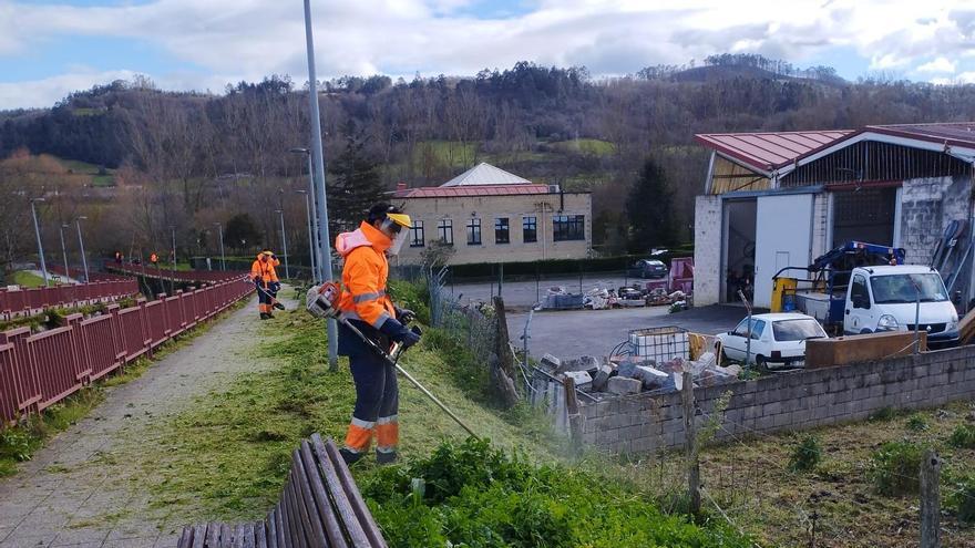 Jóvenes del Programa Joven Ocúpate realizando labores en Grado
