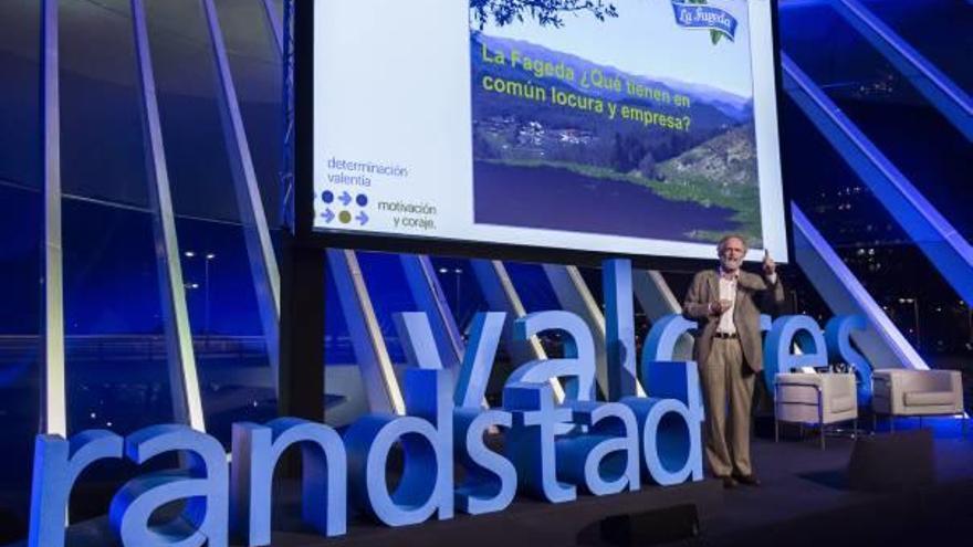 El presidente de La Fageda, Cristóbal Colón, durante su intervención el pasado jueves.