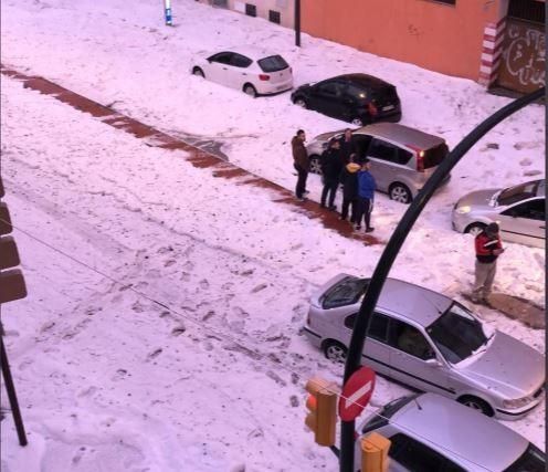 Efectos de la granizada en Málaga