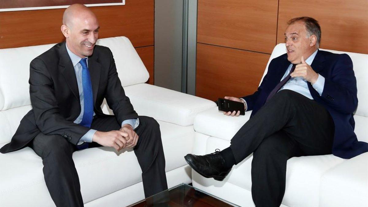 Luis Rubiales y Javier Tebas, en una imagen de archivo