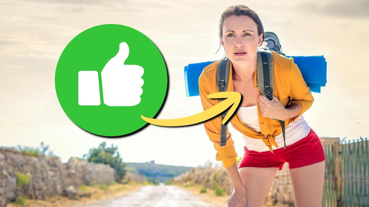 Mujer realizando rucking