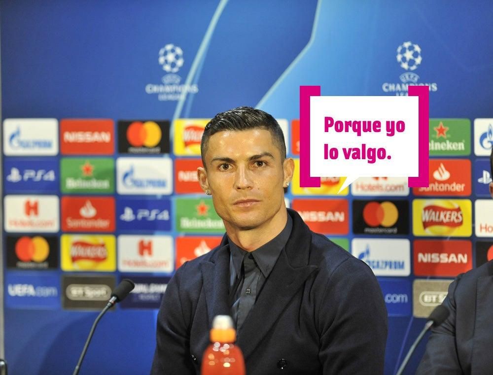 Cristiano Ronald en una rueda de prensa