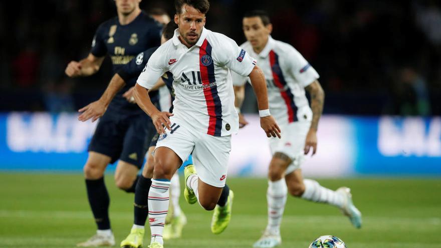 Juan Bernat, ante el Madrid.