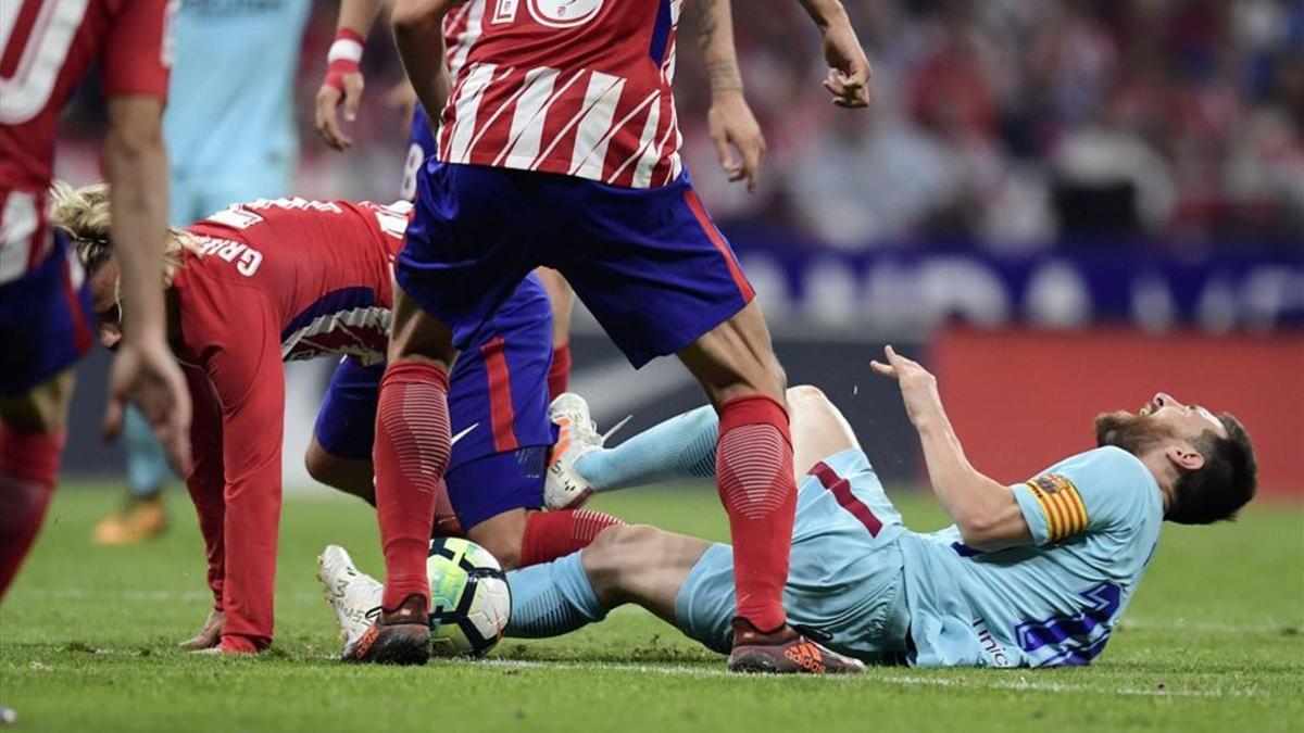 Messi, en el partido del Wanda del año pasado